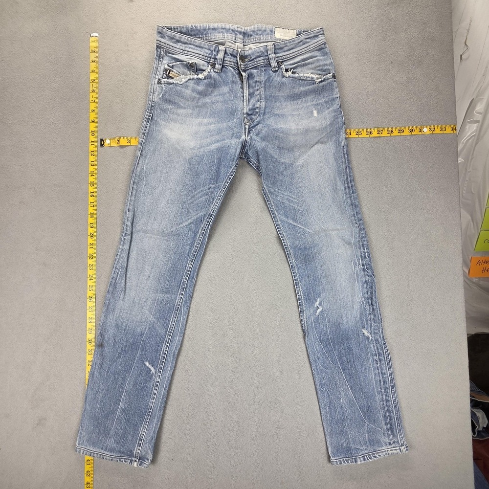 Diesel Jeans Mens 30x34 Blue Darron Regular Slim Tapered Zip Fly 008SV